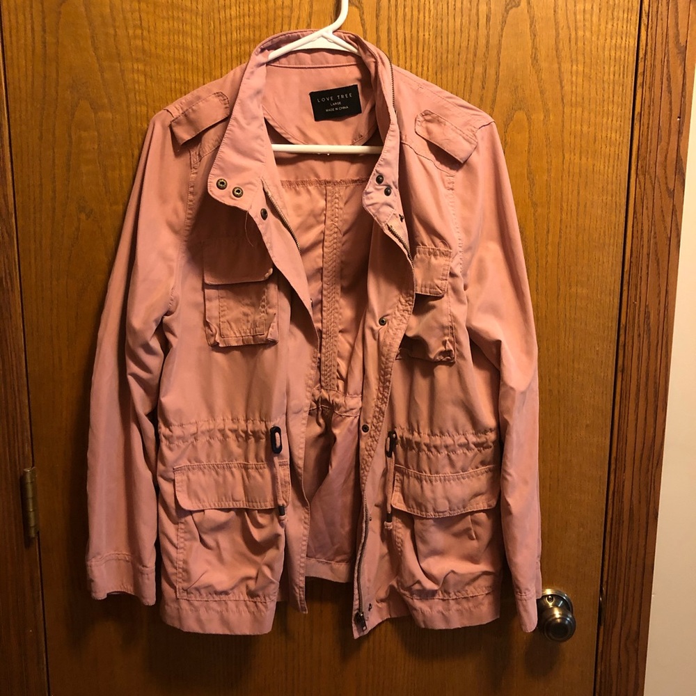 Love Tree Size Large Pink Trendy Jacket